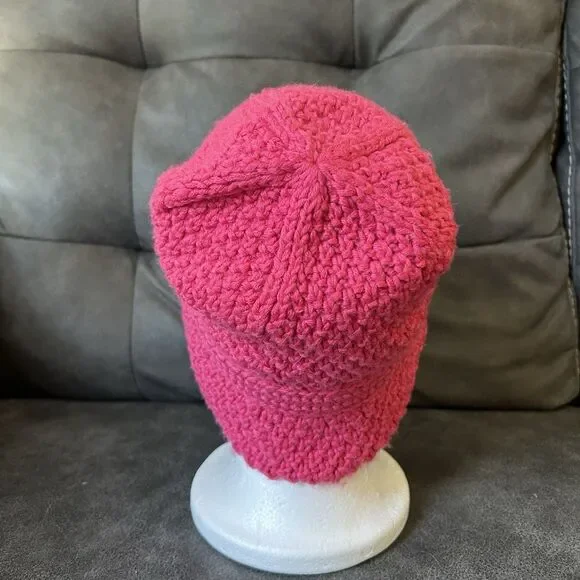 Vtg Talbots Womens Knit Wool Blend Pink Hat - Picture 4 of 13